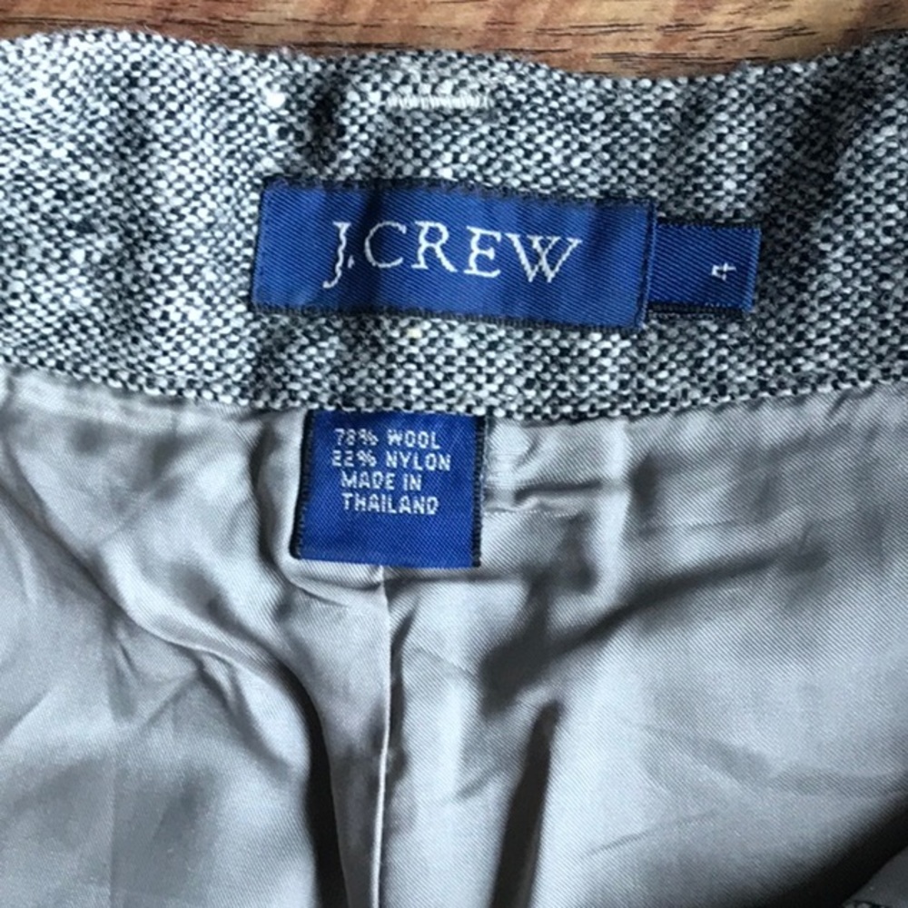 Vintage J Crew wool blend tweed cargo trousers, high waisted - Picture 3 of 5